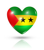Love Sao Tome and Principe, heart flag icon