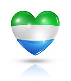 Love Sierra Leone, heart flag icon
