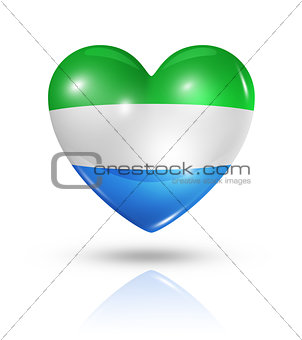 Love Sierra Leone, heart flag icon