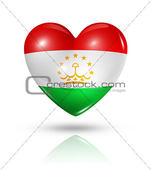 Love Tajikistan, heart flag icon