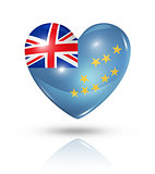 Love Tuvalu, heart flag icon