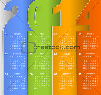 2014 business wall calendar