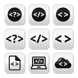 Programming code vector buttons set