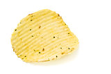 yellow potato chips closeup