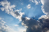 Cloudscape with sun