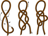 Brown Rope borders with Different Knots