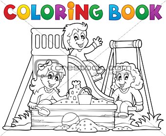 Coloring book playground theme 1