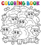 Coloring book sheep theme 2