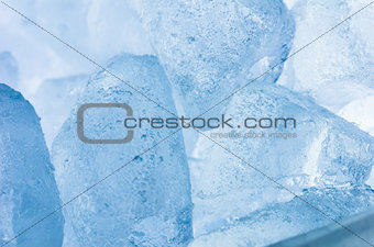 Ice cubes close up