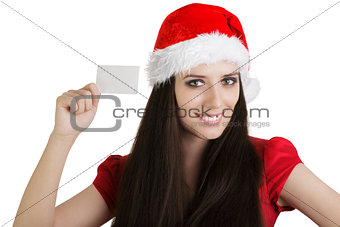 Christmas Girl with Card