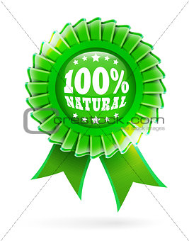 100% natural green label