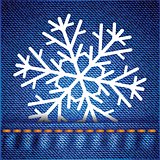 snowflake on jeans texture