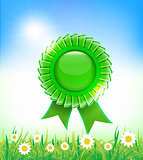Natural green badge