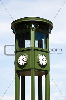 Traditional traffic light tower
