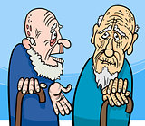 old men cartoon illustration