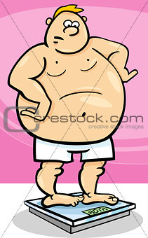 overweight man on weight