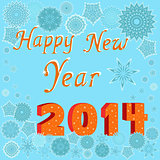 Greeting card Happy New Year 2014