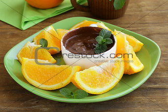 dessert of chocolate mousse