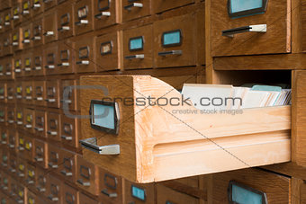 Old archive with drawers