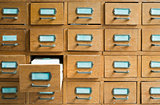 Old archive with drawers