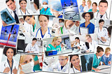 Medical Montage Doctors Nurses Research & Hospital