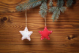 vintage christmas decorative stars hanging