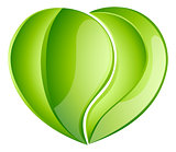 Environmental charity love leaf heart