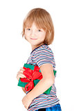 Boy Holding a Present 