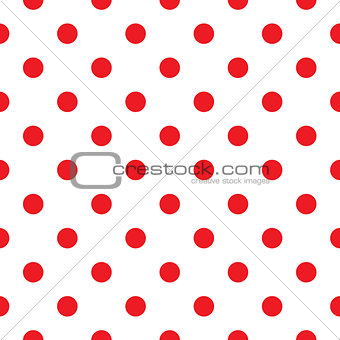 Red polka dot seamless pattern design