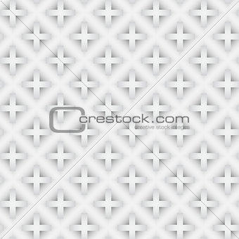 Abstract vector seamless pattern with gradient crosses