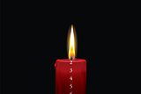 Red advent candle - december 2nd
