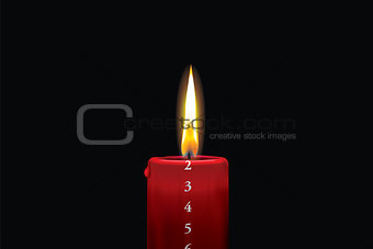 Red advent candle - december 2nd