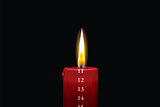 Red advent candle - december 11th