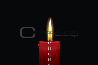 Red advent candle - december 13th