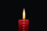 Red advent candle - december 14th