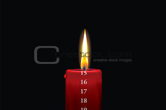 Red advent candle - december 15th