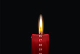 Red advent candle - december 16th