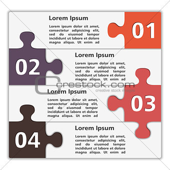 Design template with puzzle pieces