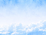 Grunge background with clouds