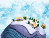 Cartoon style Christmas background