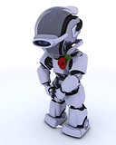 Robot with poppy in rememberance