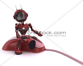 Android with computer mouse