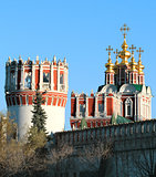 Detail of the tower of the monastery and the church