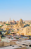 cairo old town with mosques in egypt