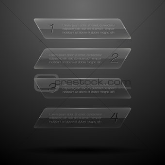 Glass elements of infographics. EPS10 vector illustration.