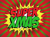 Merry Christmas Super Hero Background