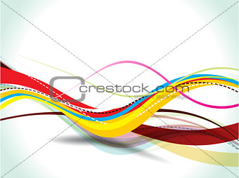 Abstract Colorful Vector Wave