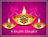 Diwali background With flroal