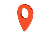 Point location icon over white background.