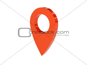 Point location icon over white background.